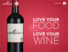 Tablet Screenshot of entwine-wines.com